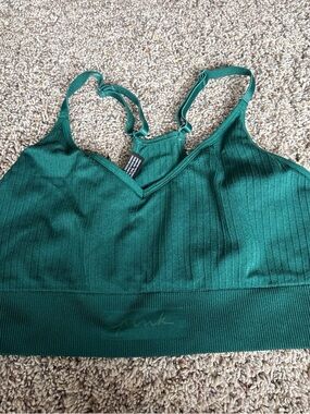 PINK Victoria's Secret Emerald Green Ribbed Bralette